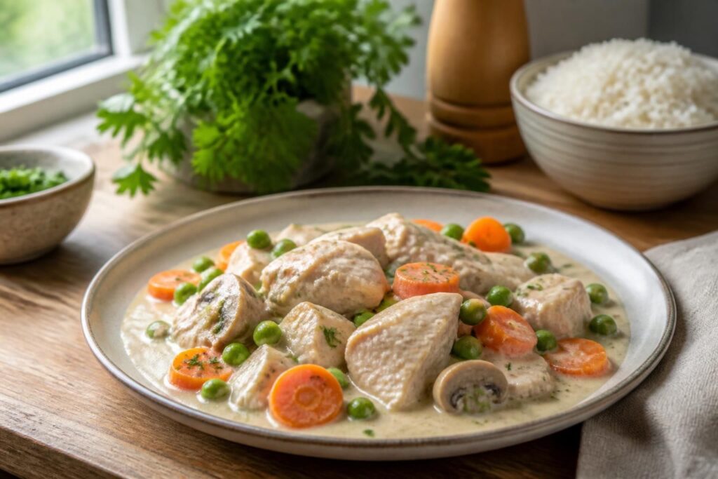découvrez notre recette douce de blanquette de dinde, alliant saveurs délicates et équilibre alimentaire pour un repas sain et gourmand.