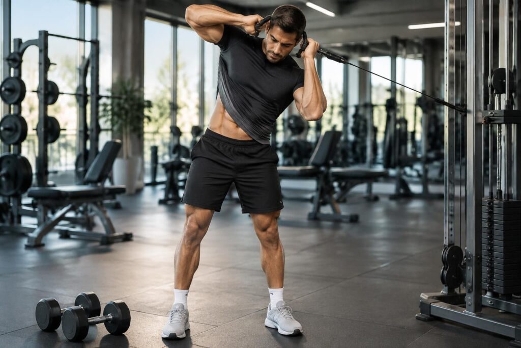 découvrez les meilleurs exercices d’abdos latéraux avec poulie et poids pour renforcer vos obliques, améliorer votre gainage et sculpter votre taille.