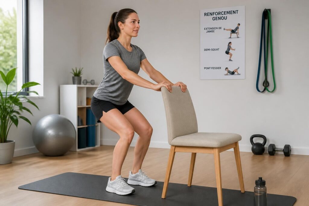 découvrez des exercices simples et efficaces pour le renforcement musculaire du genou, spécialement conçus pour les débutants afin d'améliorer stabilité et endurance.