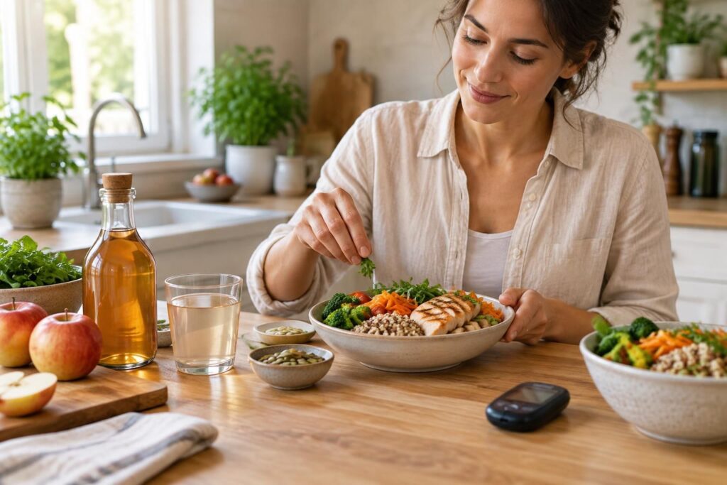 découvrez les effets du vinaigre de cidre sur la glycémie, les précautions à connaître et des conseils pour contribuer à une meilleure régulation du sucre.