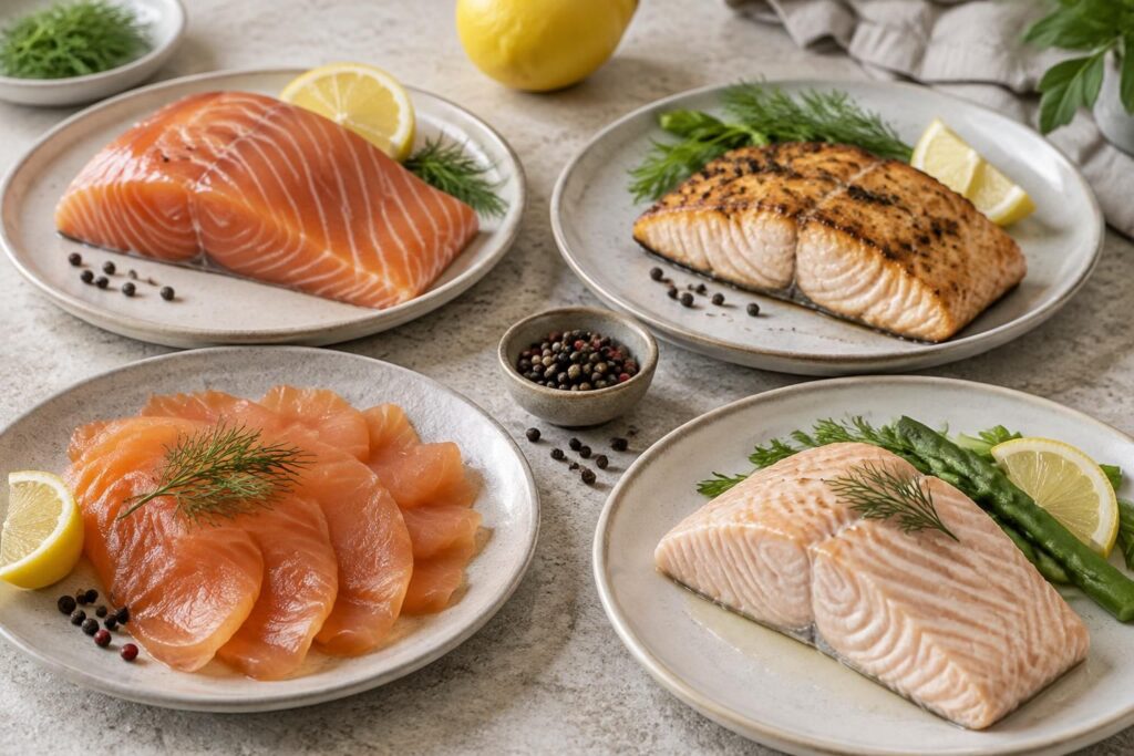 découvrez les calories du saumon selon sa préparation : cru, cuit, fumé ou vapeur. comparez leurs valeurs nutritionnelles pour 100 g.