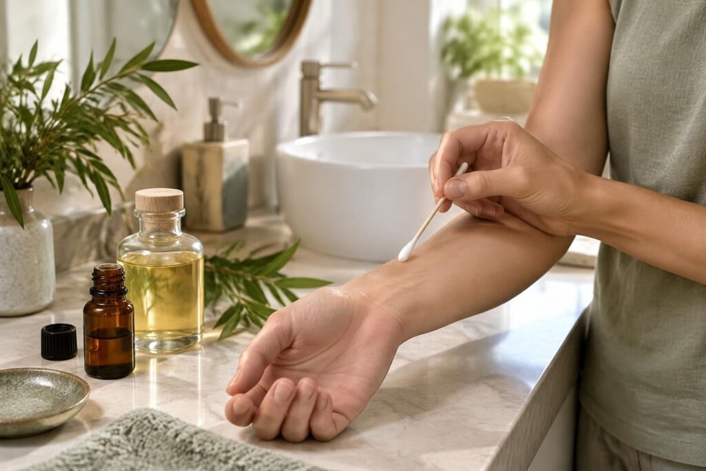 découvrez comment utiliser l’huile essentielle de tea tree pour la peau, ses usages possibles contre certaines infections et les précautions à connaître.